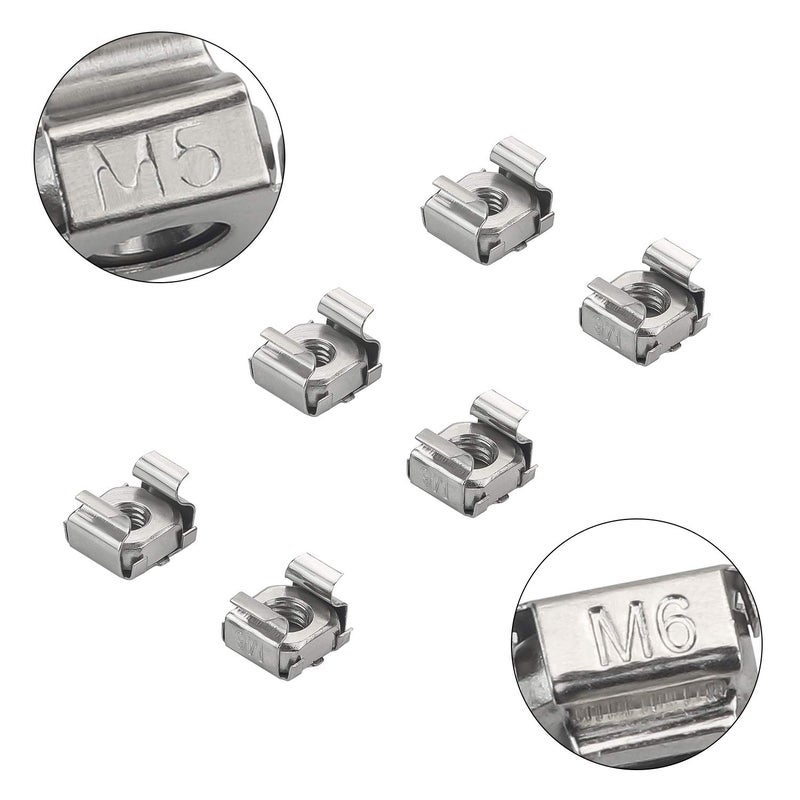 DYWISHKEY Cage Nuts and Screws, DYWISHKEY 60Set Square Hole Hardware Cage Nuts & Mounting Screws Washers for Server Rack and Cabinet (M5 x 16mm, M6 x 16mm, M6 x 20mm) - Image 4